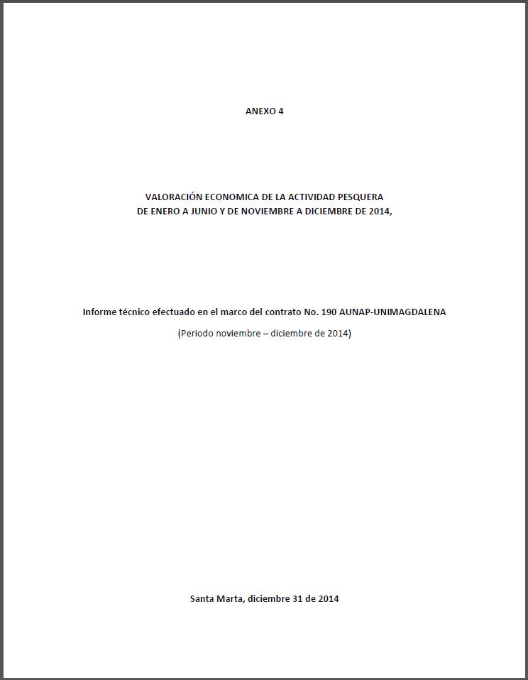 Valoración económica 2014